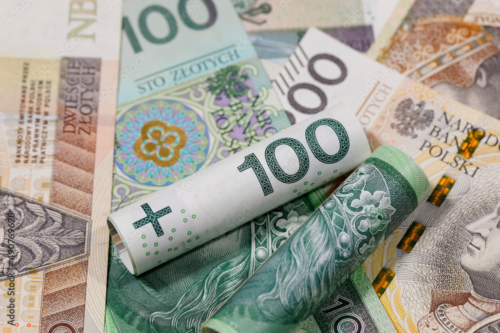 Banknotes of Polish zloty currency, PLN Banknotes of Polish zloty currency, PLN