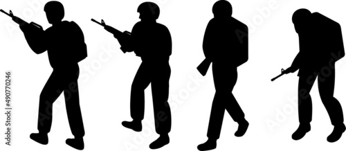 Army Silhouettes Military SVG EPS PNG