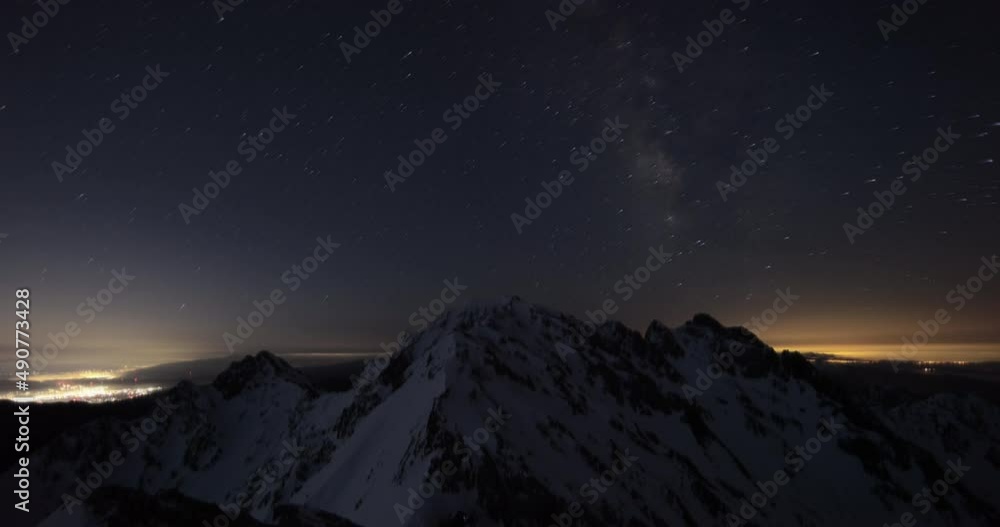 星夜_涸沢岳より 星夜_涸沢岳より