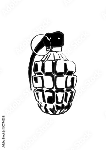 war grenade drawing