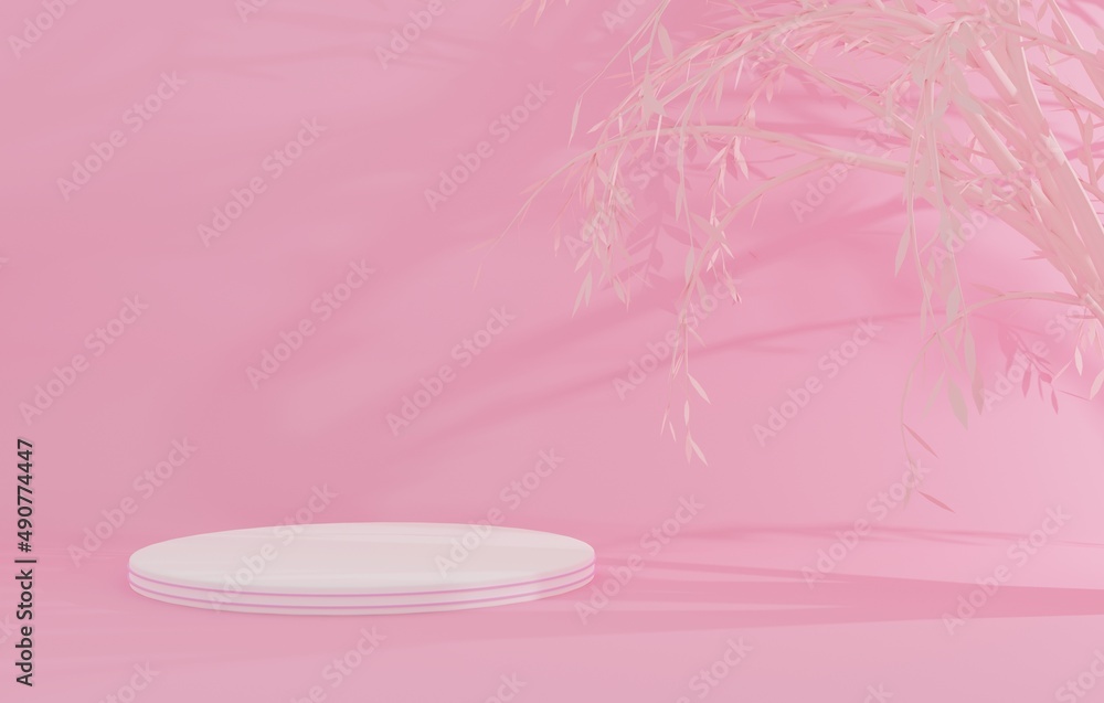 Product Stand in pink room ,Studio Scene For Product ,minimal design,3D rendering
Product Stand in pink room ,Studio Scene For Product ,minimal design,3D rendering