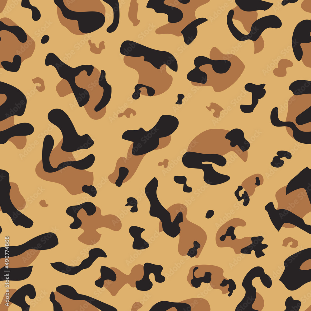 Animal seamless pattern of leopard, cheetah, jaguar skin