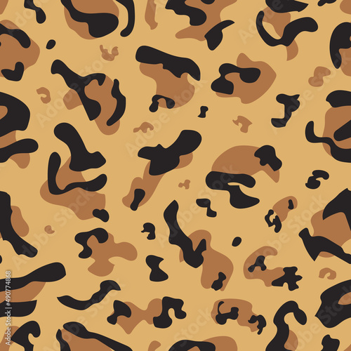Animal seamless pattern of leopard, cheetah, jaguar skin