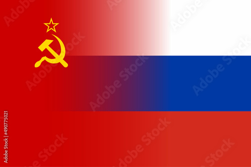 Soviet Union Russia Flag Background Vector Illustration
