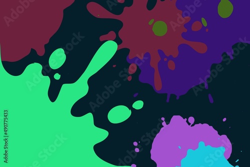 Minimal simple splash paint colorful modern design. Suitable for posters or businesscards and more.