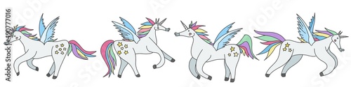 unicorns a selection of fairy-tale heroes winged