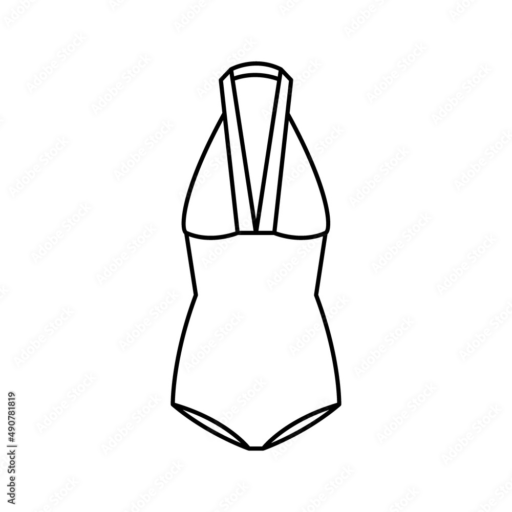 Swimsuit simple icon black. Illustration. Swimsuit simple icon black. Illustration.
