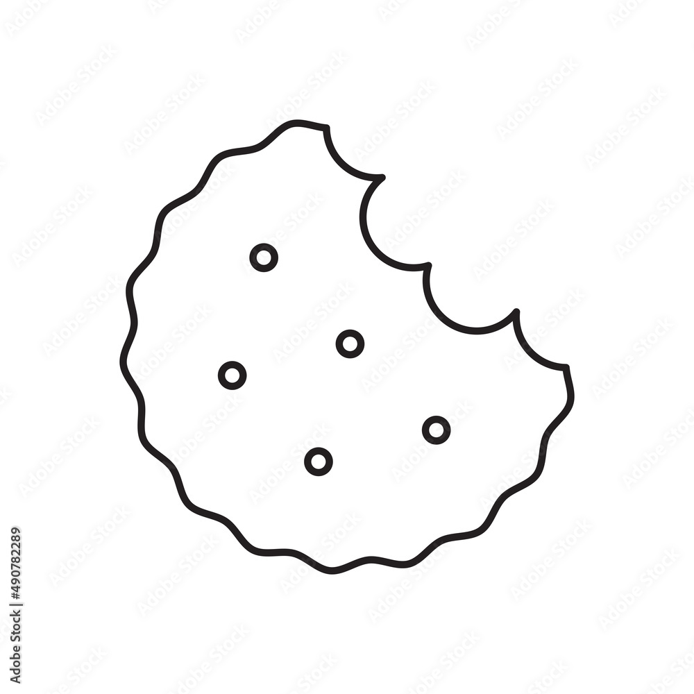Simple biscuit icon. Food icon. Illustration Simple biscuit icon. Food icon. Illustration