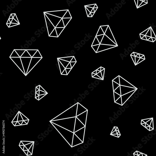 Diamond simple seamless pattern background. Illustration