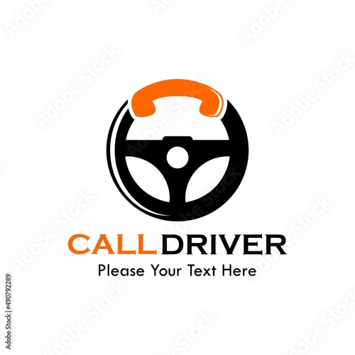 Call driver logo template illustration