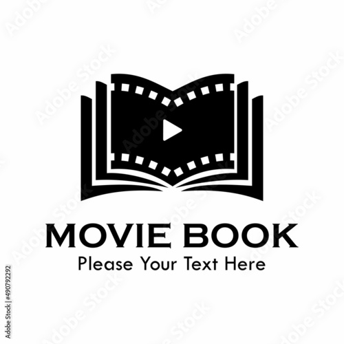 Movie book logo template illustration
