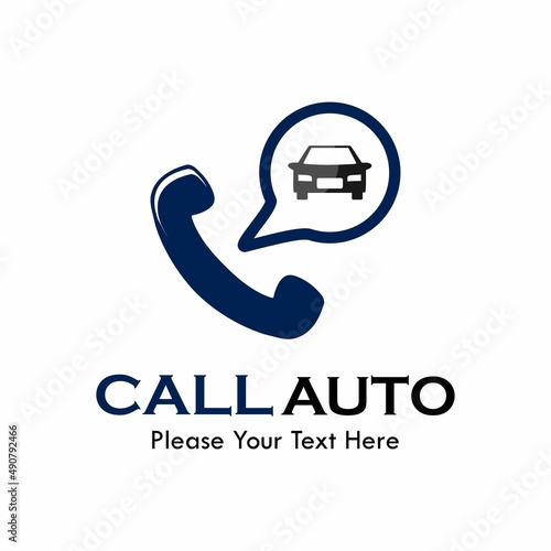 Call taxi logo template illustration