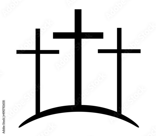 Obraz na płótnie Vector Three Crosses