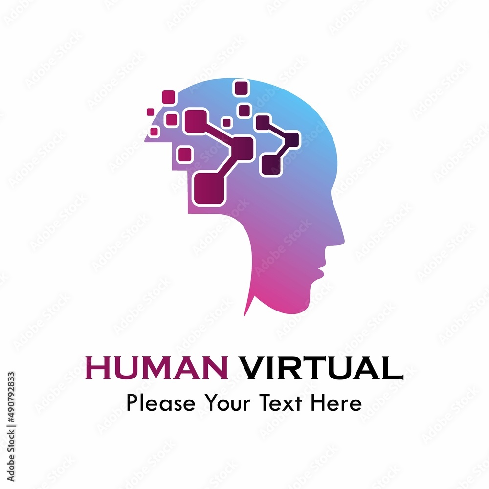 Human virtual logo template illustration Human virtual logo template illustration