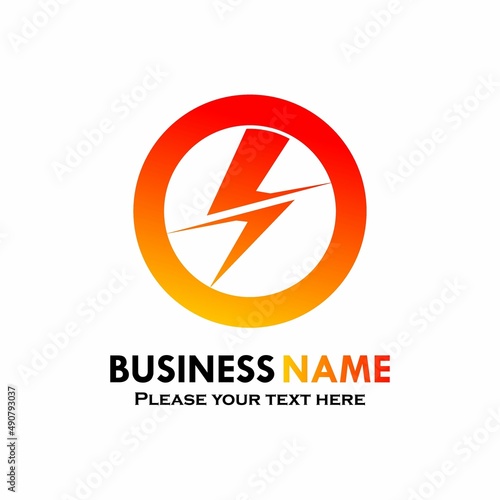 Free Download Thunderbolt symbol logo template illustration - GFXLoad