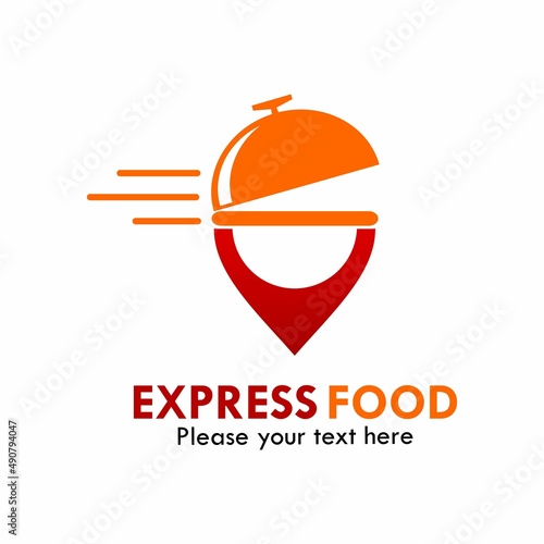 Express food design logo template illustration
