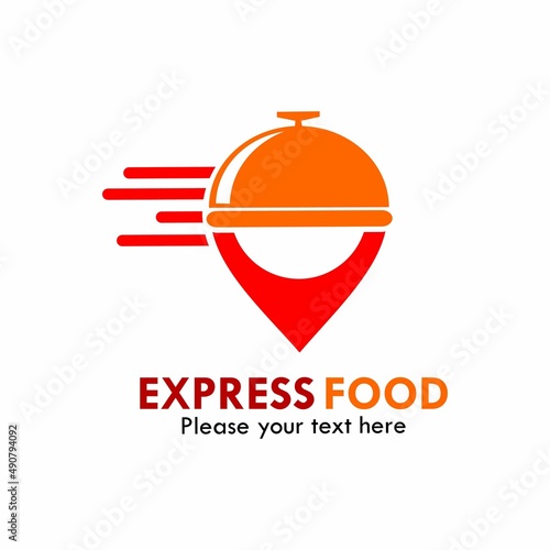 Express food design logo template illustration