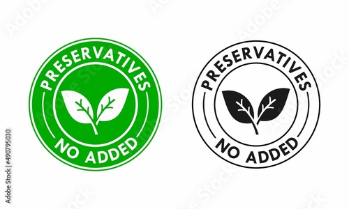 Preservatives  no added logo template illustration. suitable for product packaging