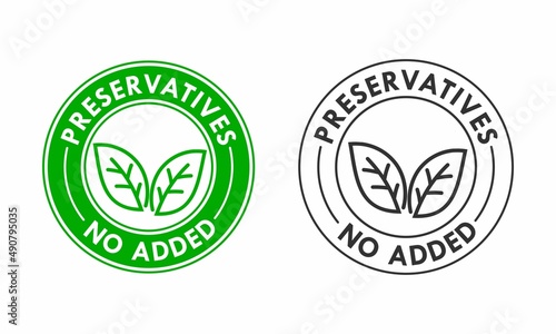 Preservatives  no added logo template illustration. suitable for product packaging