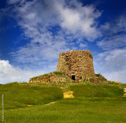Konstfotografi Tower of a Nuraghe Is Paras, the tipical sardinian prehistorical buildings, Sa