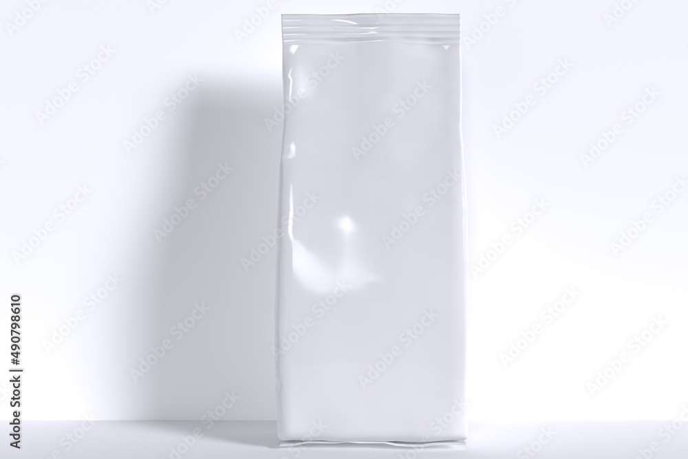 3D rendering - High resolution image of white pillow bag Isolated on a white background high quality details 3D rendering - High resolution image of white pillow bag Isolated on a white background high quality details