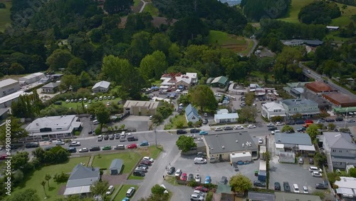 Aerial: Matakana village, New Zealand photo