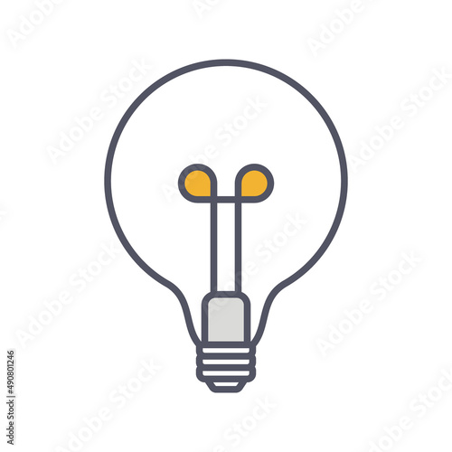 Creative Idea Line Icon. Lightbulb education, innovation logo. Illustration