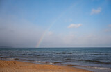 Rainbow in the sky over the Baltic sea, Poland, Gdansk