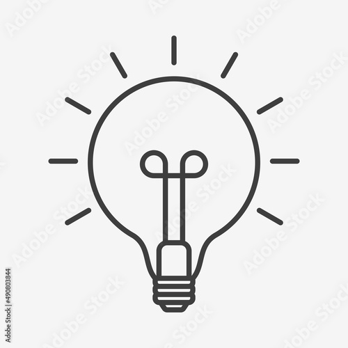 Creative Idea Line Icon. Lightbulb education, innovation logo. Illustration.