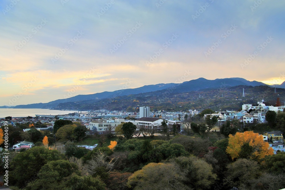 小田原城から見た小田原市街風景