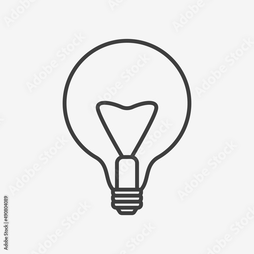 Creative Idea Line Icon. Lightbulb education, innovation logo. Illustration.