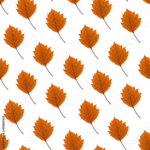 Abstract Illustration Autumn Background with Falling Autumn Leaves. Seamless ...