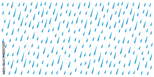 Falling rain drops isolated background, rainy weather forecast vector illustration.