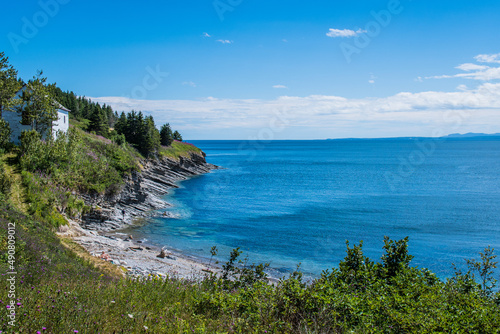 Aerial view of the Parc Forillon National Park in Gaspesie, Canada photo