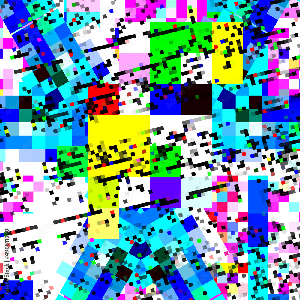 Fototapeta premium Emergence pixel art background.