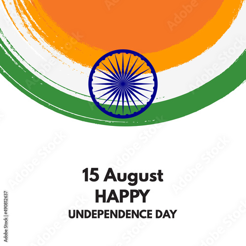 15 August Happy India Independence Day Holiday Background. Illustration
