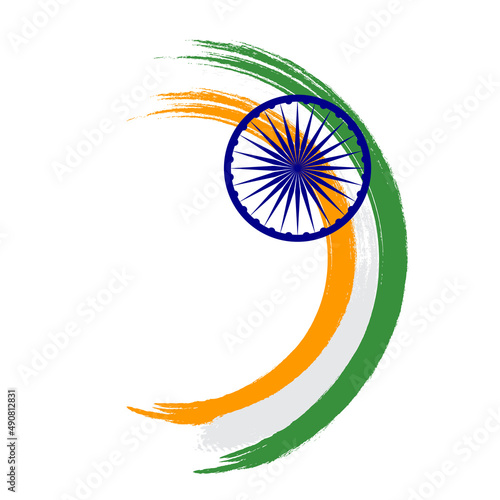 Abstract India Flag Sign. Illustration.