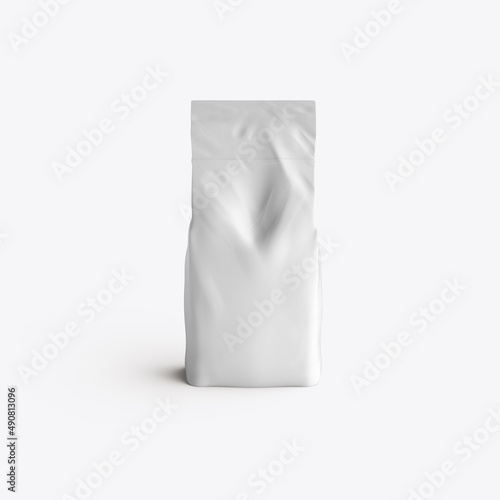 Paper Food Bag . 3D render