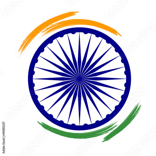 Abstract India Flag Sign. Illustration.