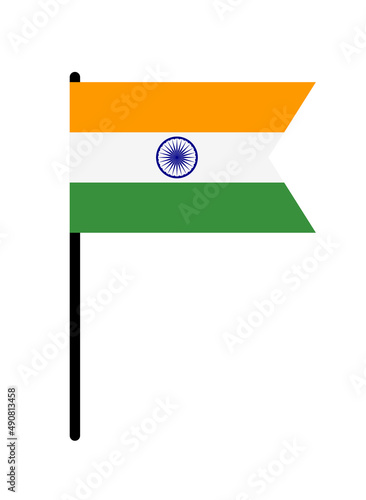 Abstract India Flag Sign. Illustration.