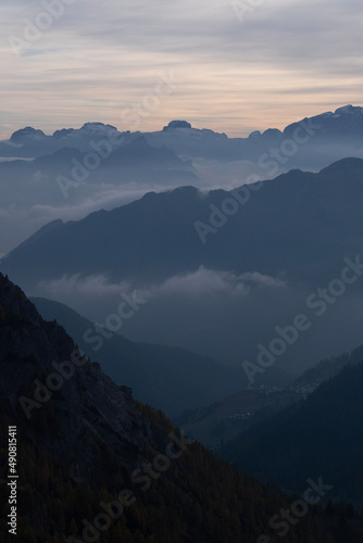 sunset in the mountains