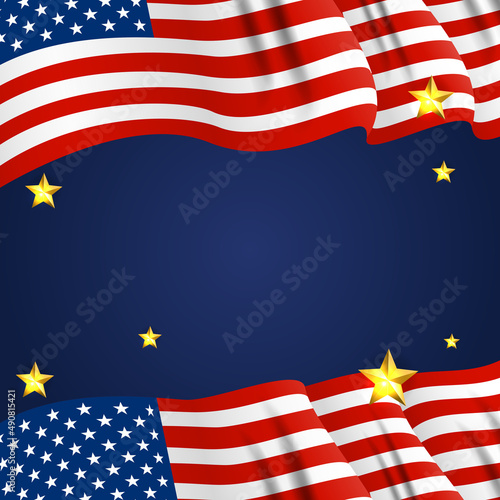 USA party holiday background template. Patriotic Illustration