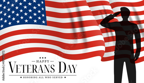 USA Veterans Day Poster. Illustration.
