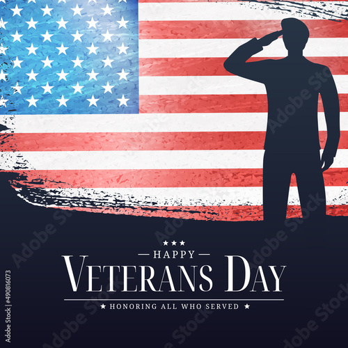 USA Veterans Day Poster. Illustration.