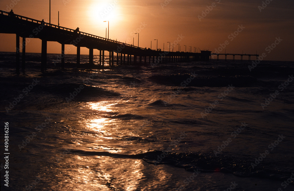Ocean Beach pier just before sunset
