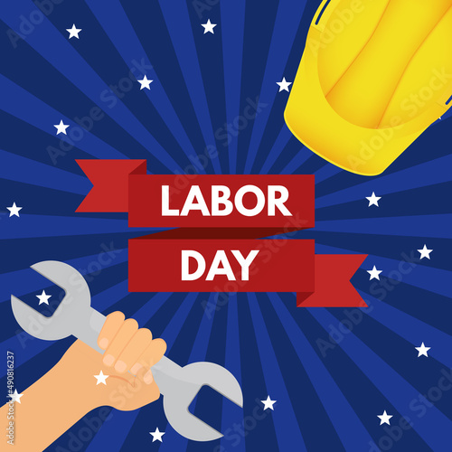 Labor Day Poster background. Illustration.