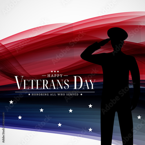 USA Veterans Day Poster. Illustration.