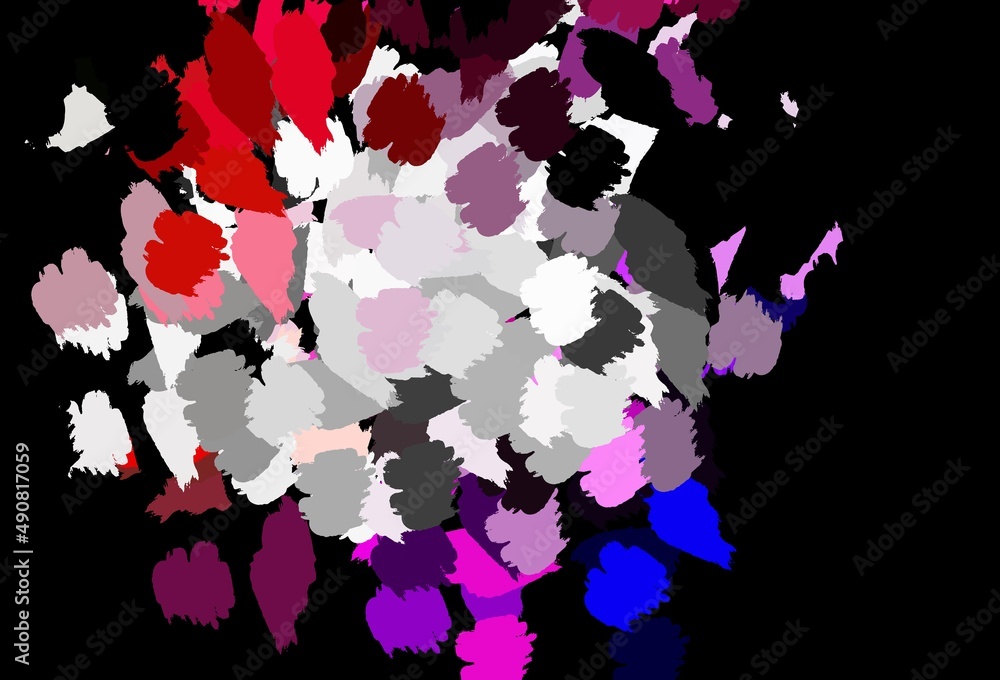 Dark Pink, Red vector pattern with random forms. Dark Pink, Red vector pattern with random forms.