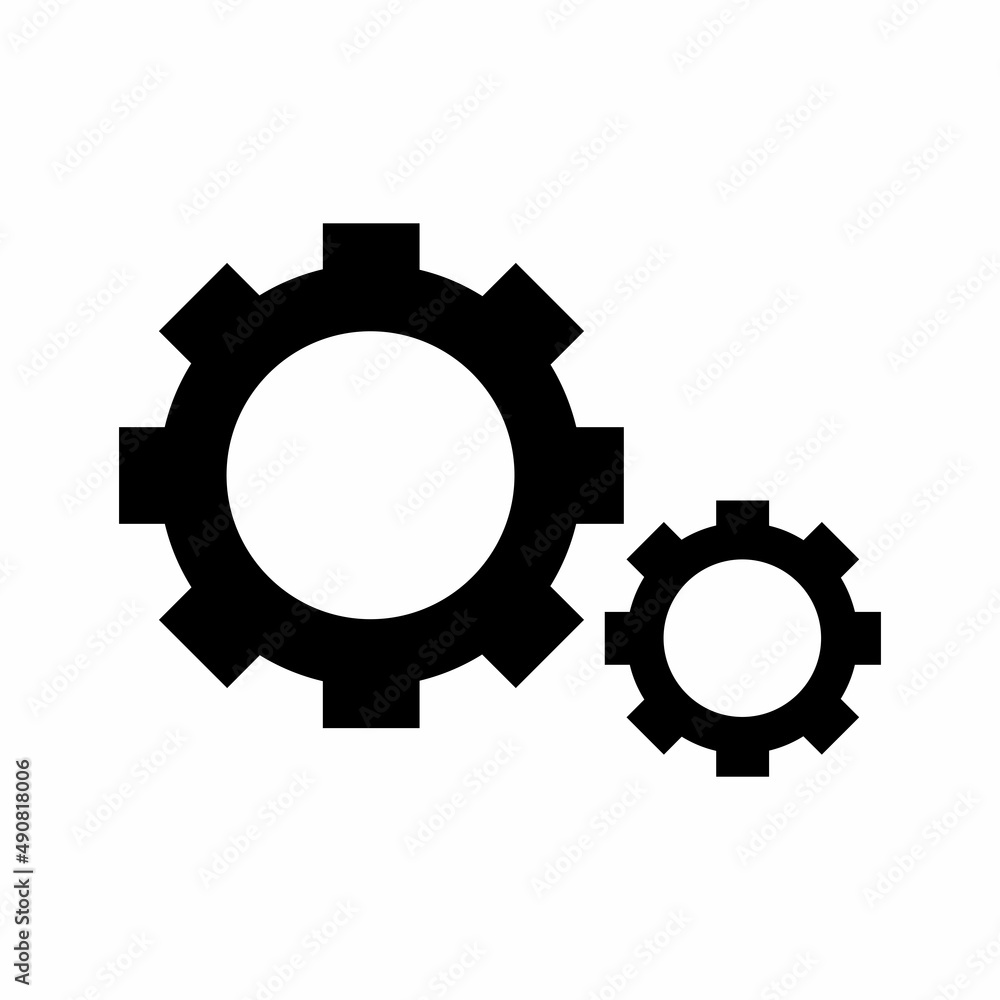 gear icon, simple icon for the icon in the machine field