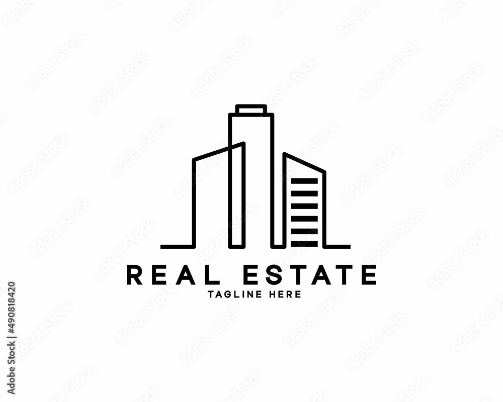 Real estate logo design template illustration vector